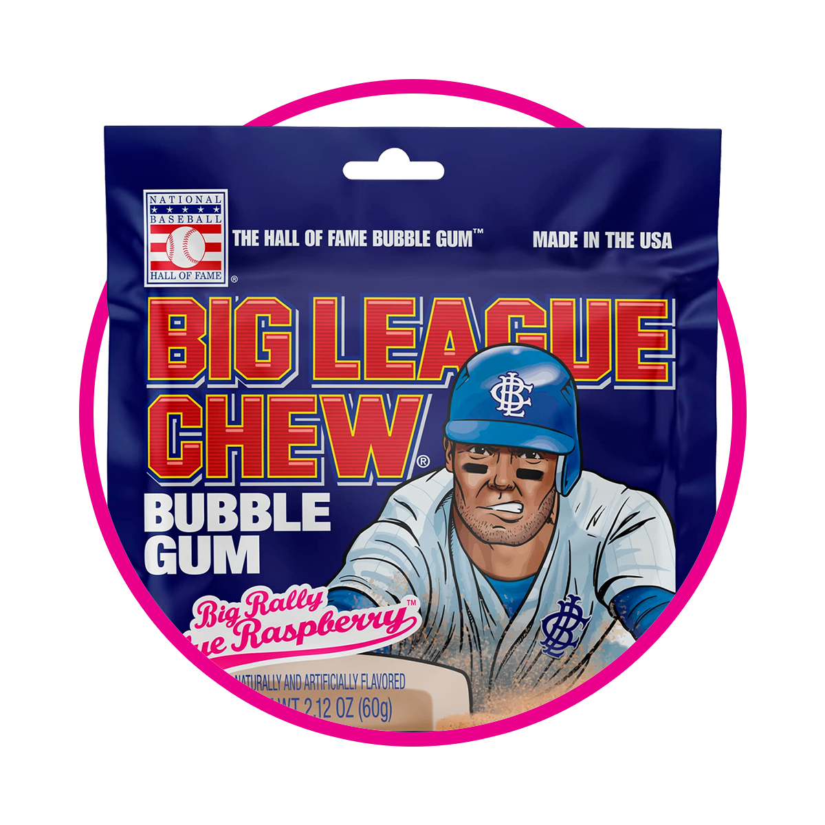 Bolsa de Big League Blue Berry Bubble Gum 60 g