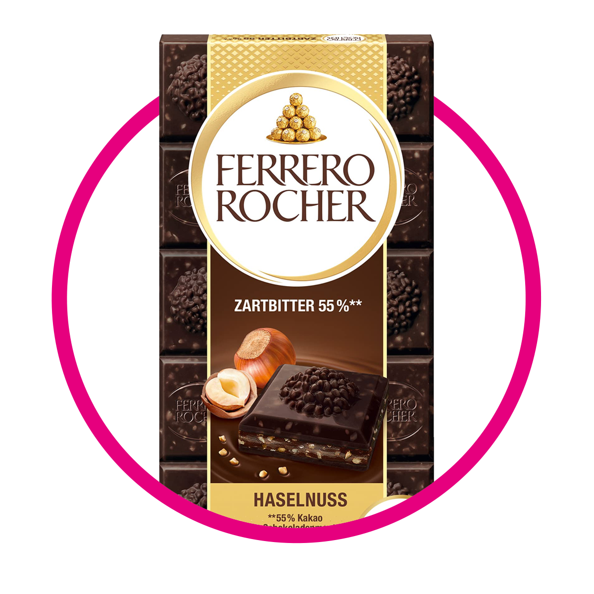 Caja de Ferrero Rocher Dark Hazelnut 90 g