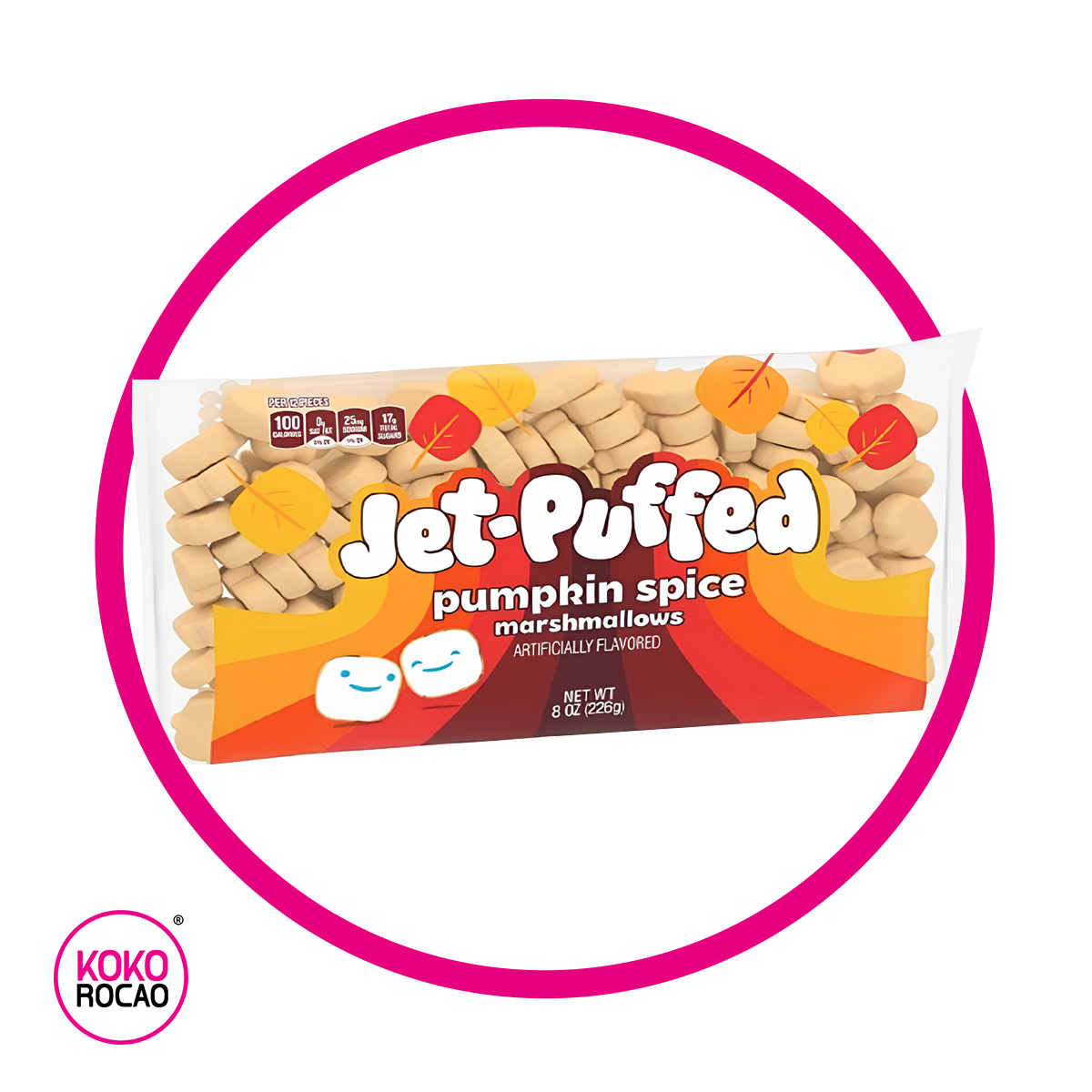 Bolsa de Jett Puffed Pumpkin Spice Marshmallows 226 g