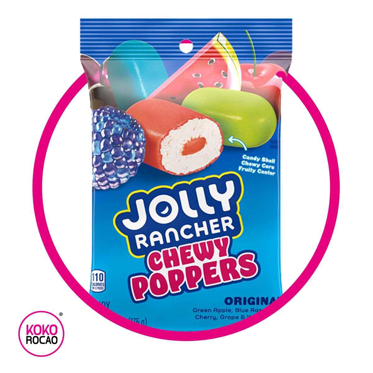Bolsa de Jolly Rancher Chewy Poppers 175 g