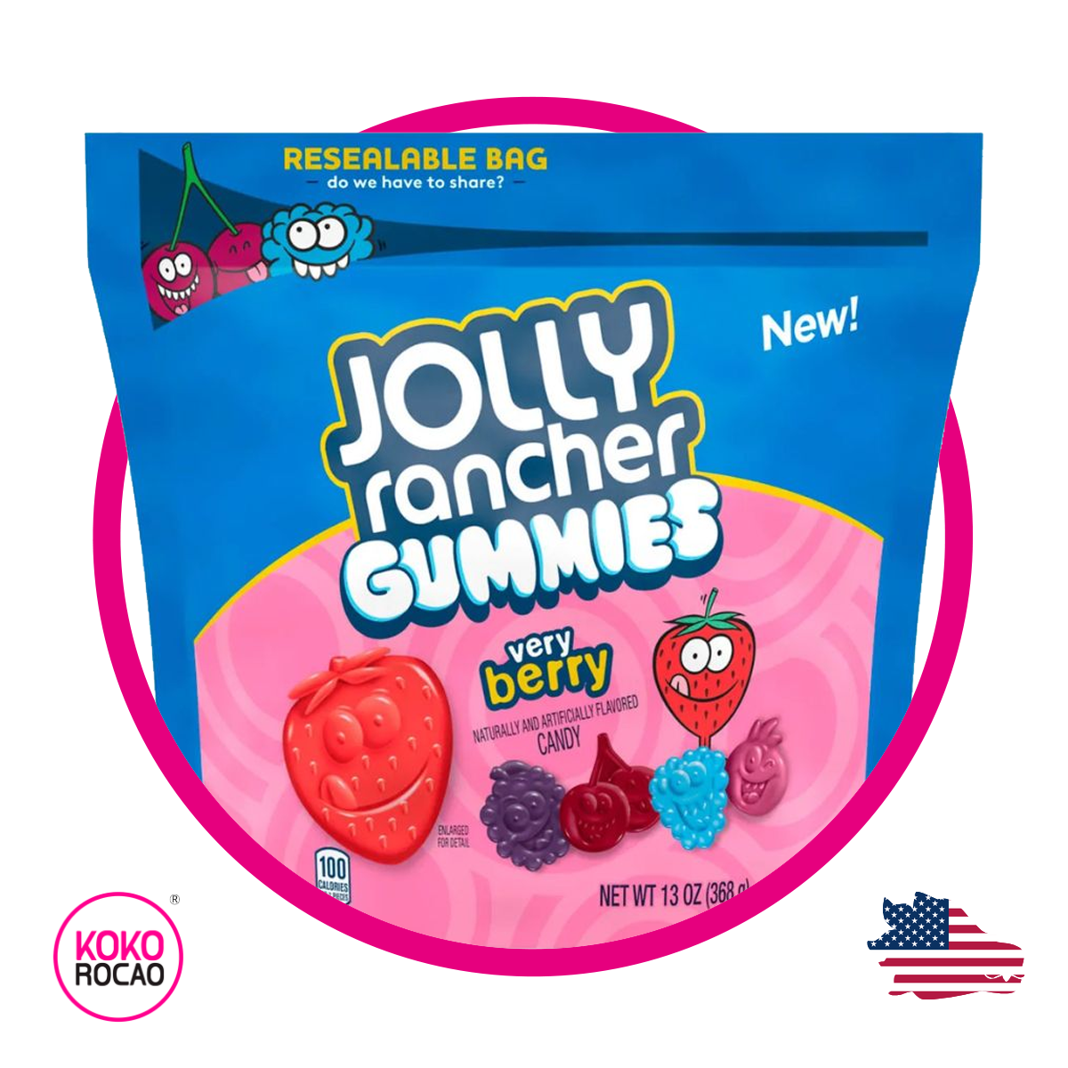 Bolsa de Jolly Rancher Very Berry 368 g