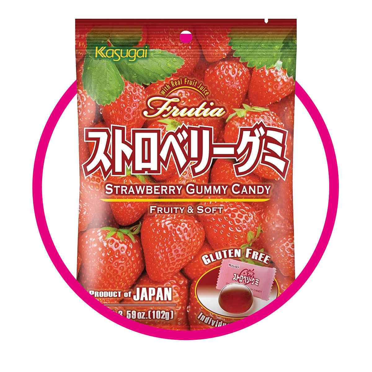 Bolsa de Kasugai Strawberry 102 g