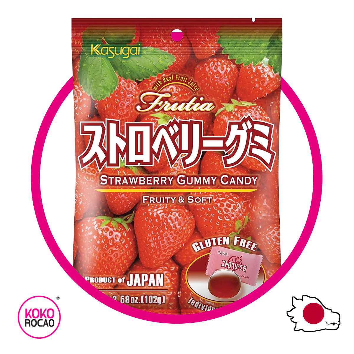 Bolsa de Kasugai Strawberry 102 g