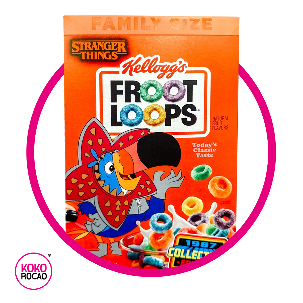 Caja de Kelloggs Froot Loops Stranger Things 470 g