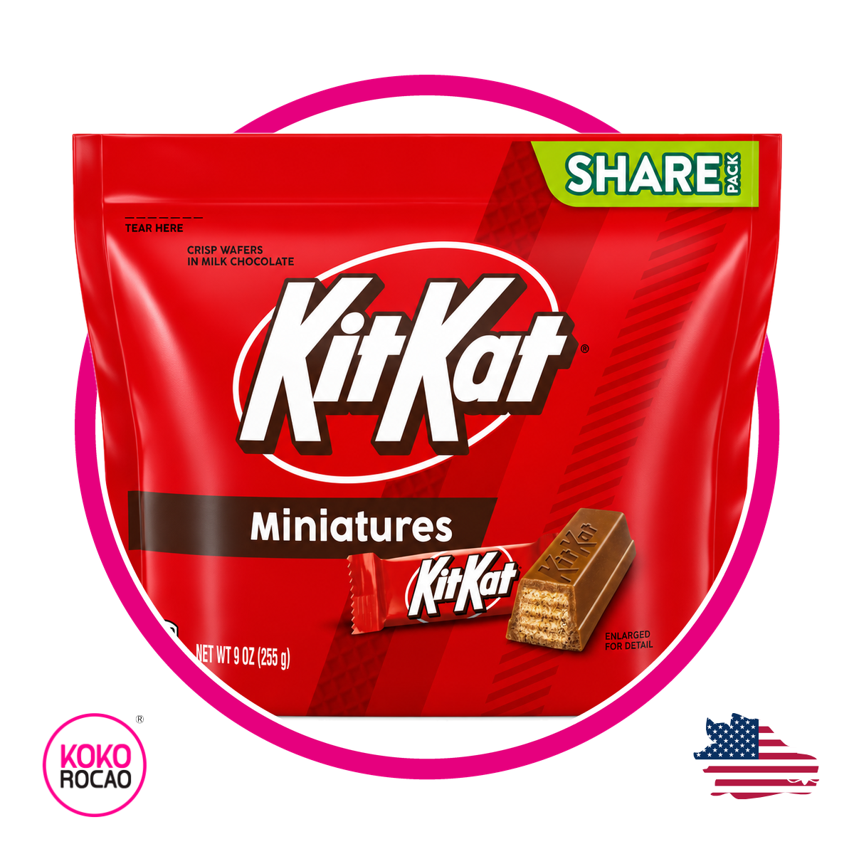 KITKAT MINIATURES CHOCOLATE BOLSA 255GR