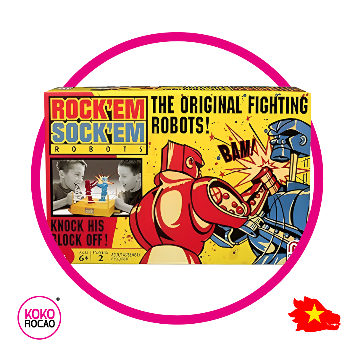 Caja de Mattel Rockem Sockem Robots 1 pz
