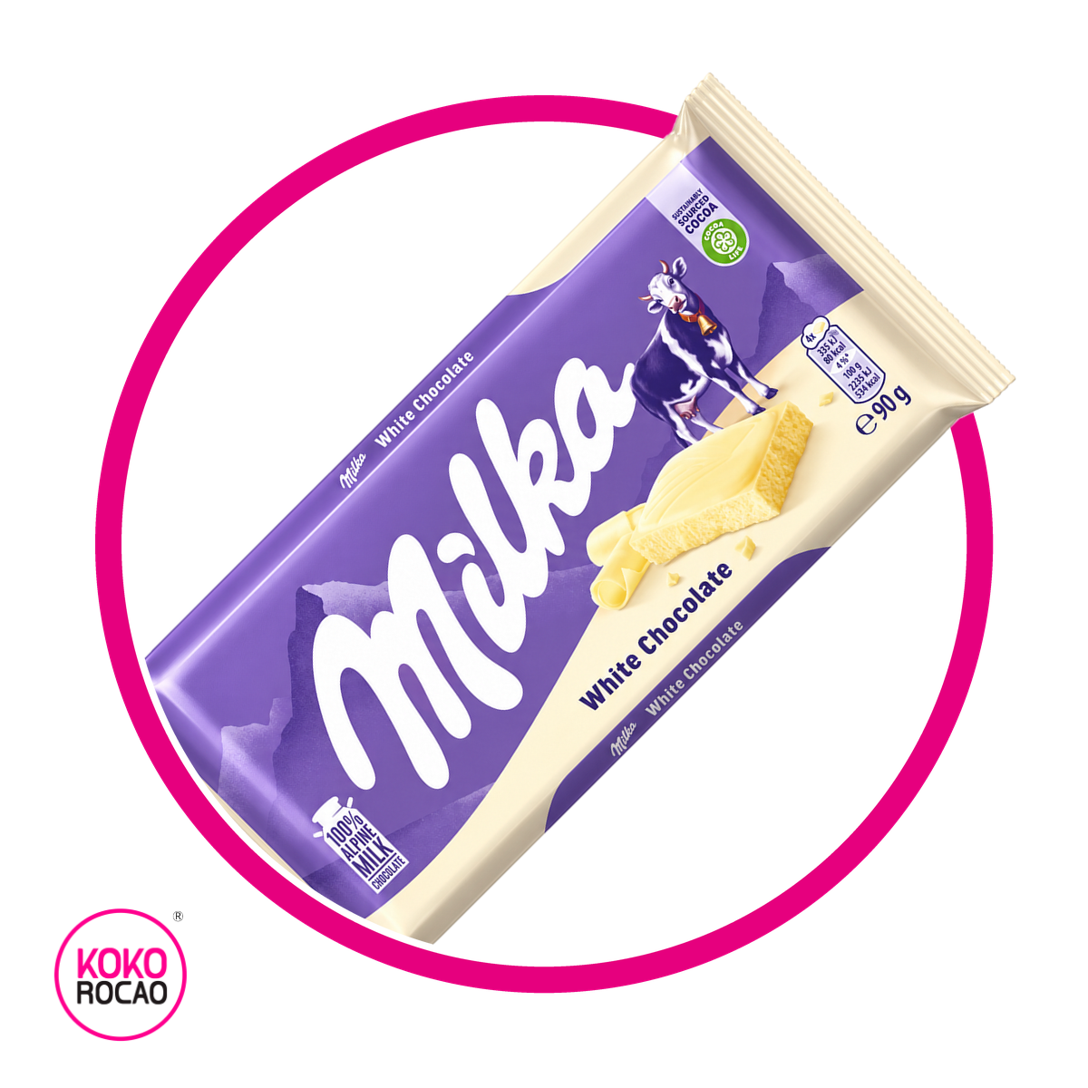 MILKA WHITE CHOCOLATE 90G