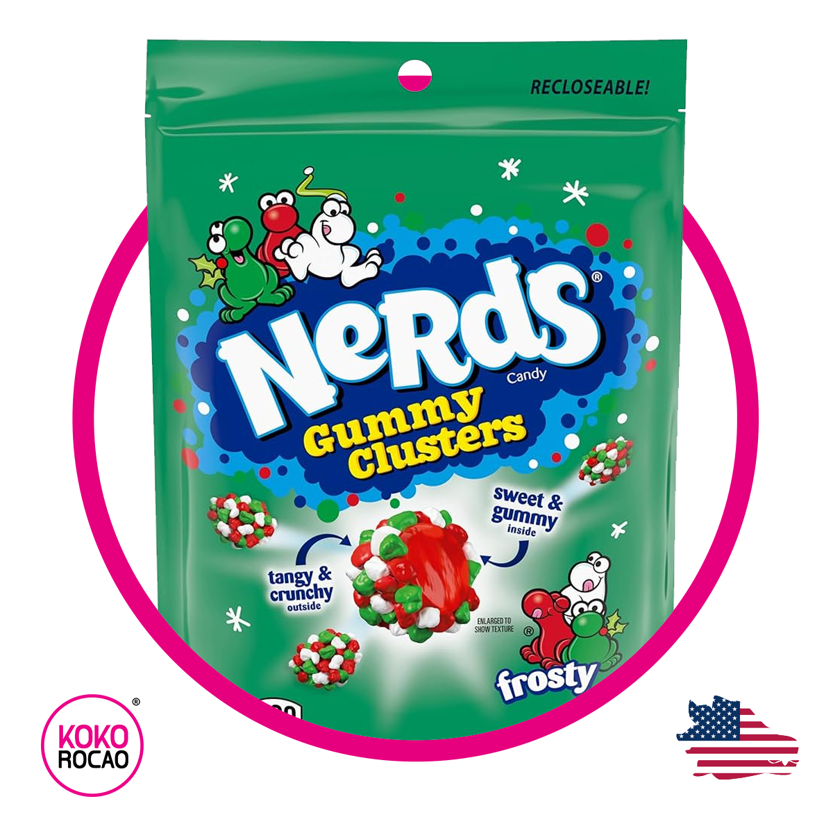 Bolsa de Nerds Clusters Frosty 226 g