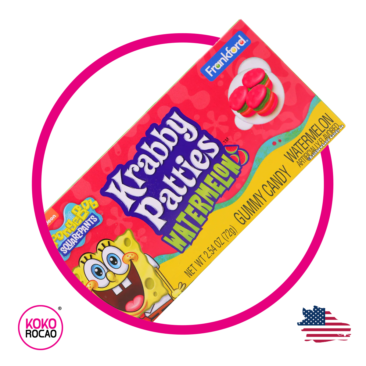 Caja de Nickelodeon Krabby Patties Watermelon 72 g