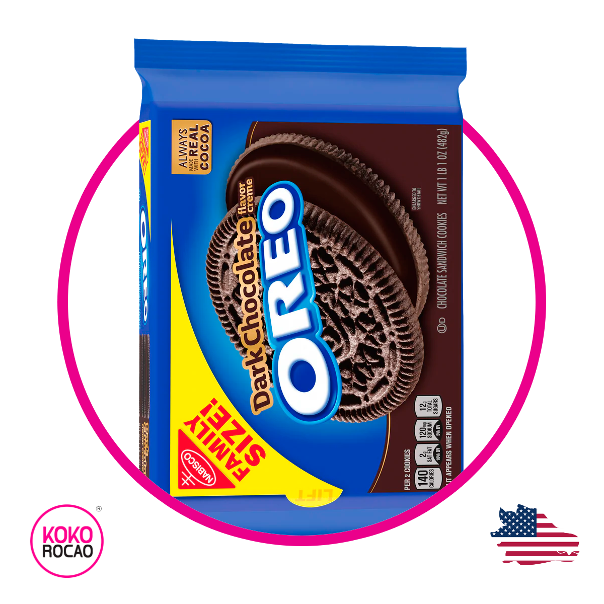 Bolsa de Oreo Galletas Dark 482 g