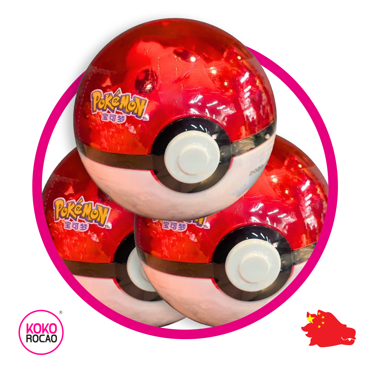 Pokemon Pokeball 3 pz Bundle