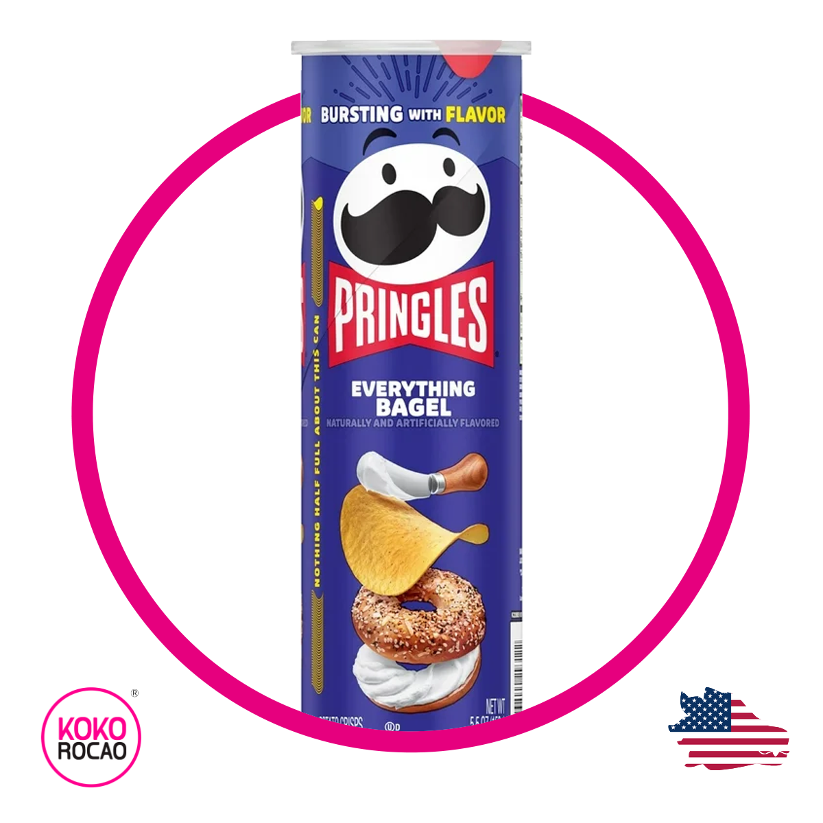 Lata de Pringles Everything Bagel 158 g