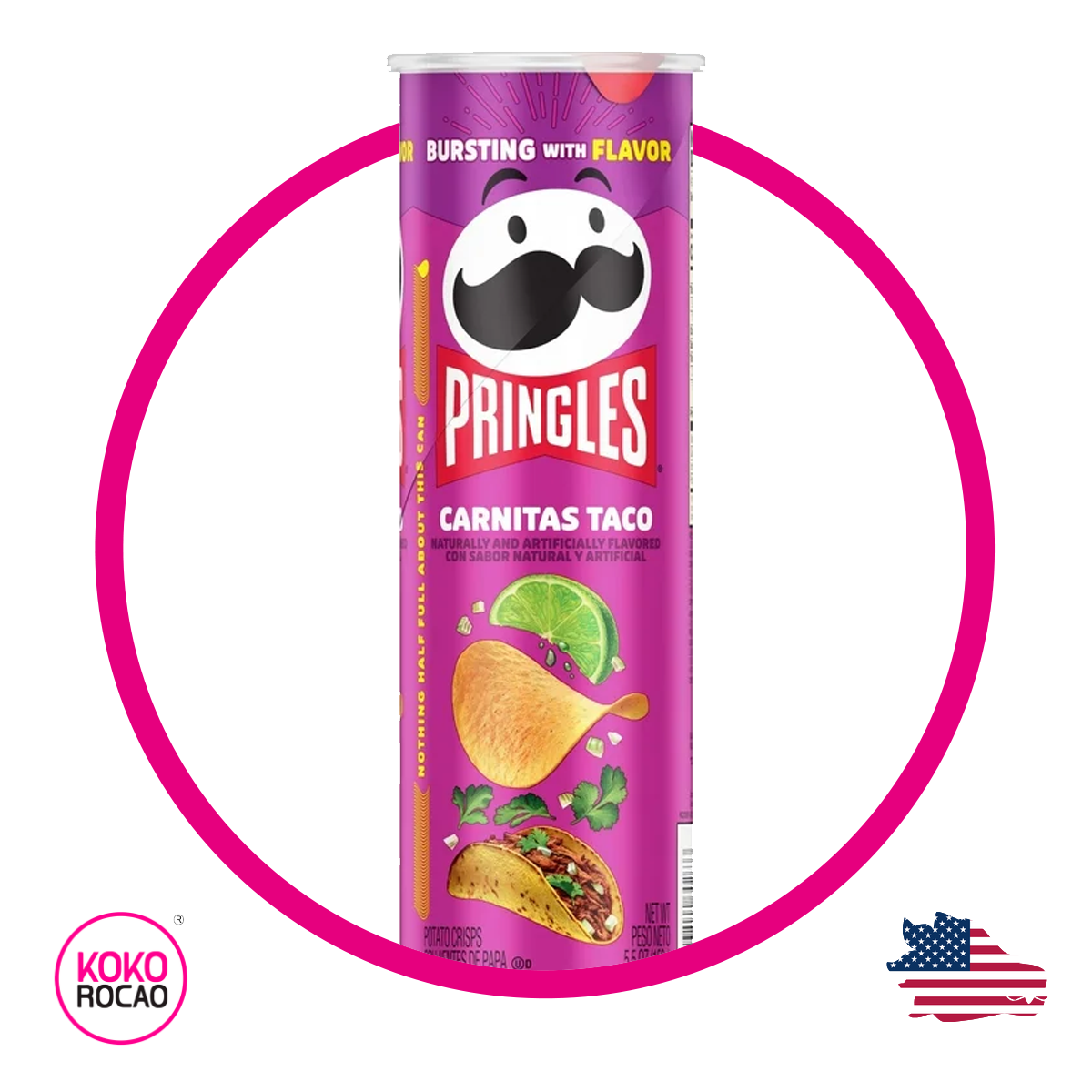 Lata de Pringles Taco de Carnitas 158 g