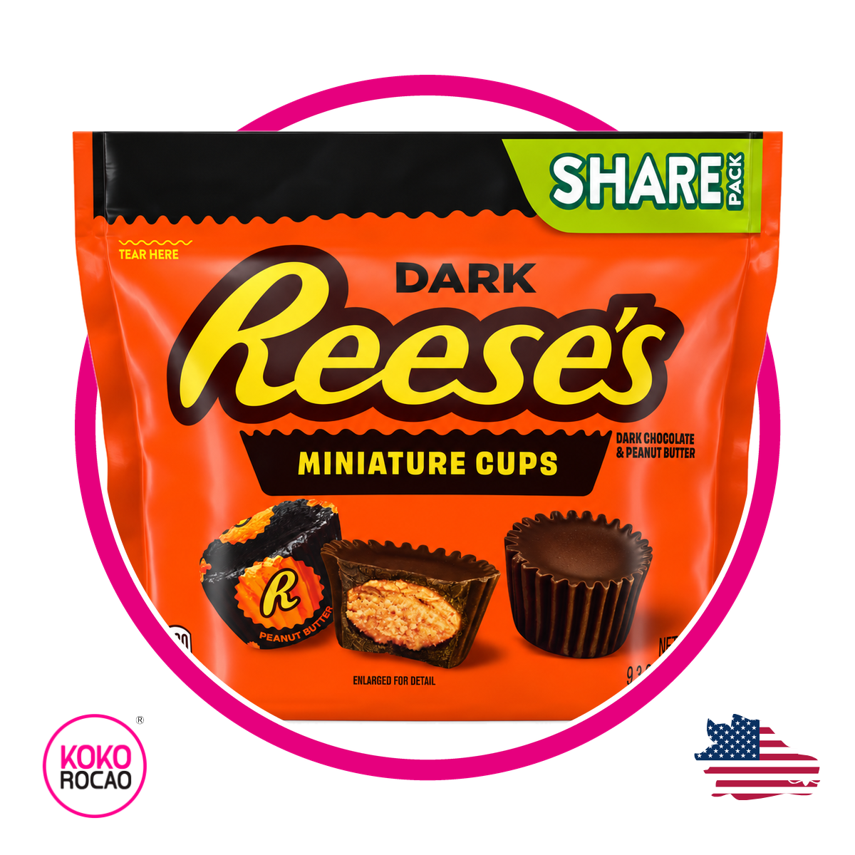 REESES DARK MINIATURE CUPS DARK BOLSA 263G