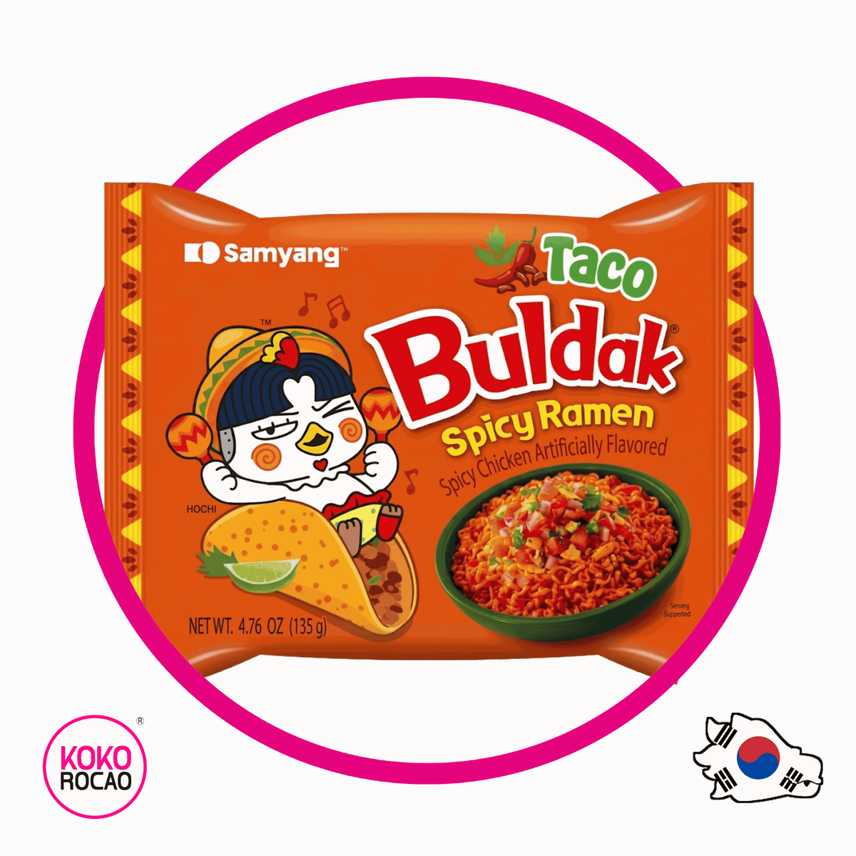 Bolsa de Samyang Buldak Taco 135 g