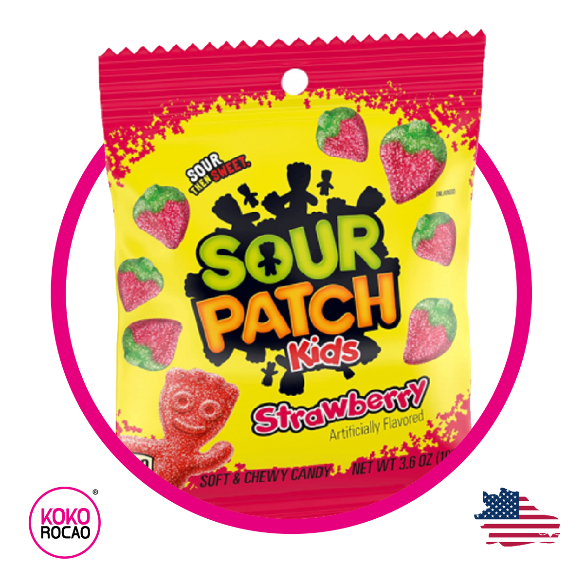 Bolsa de Sour Patch Kids Strawberry 102 g