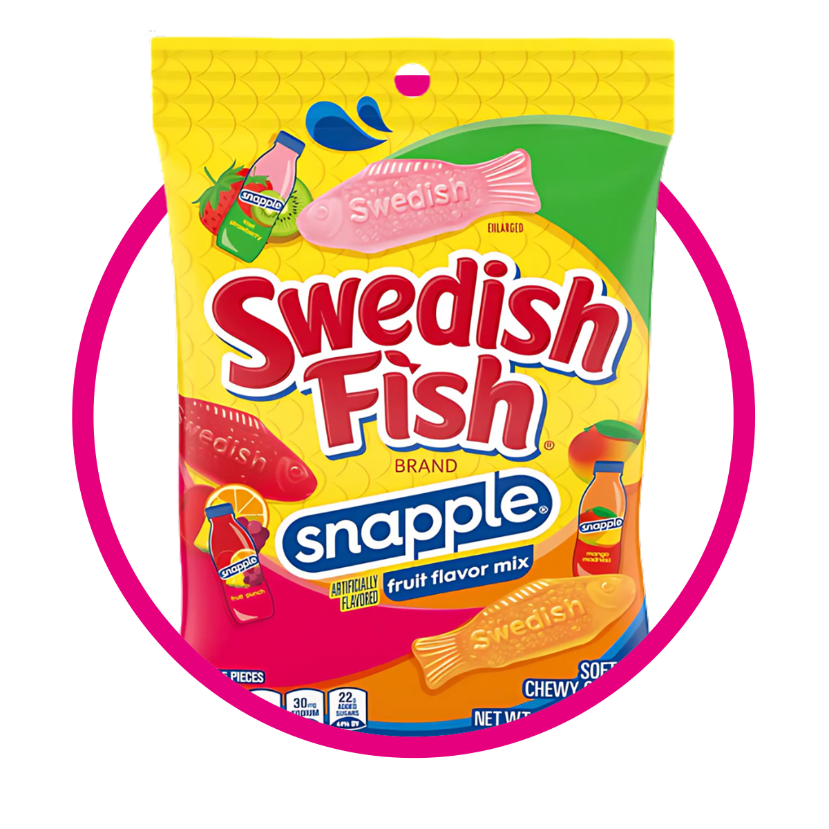 Bolsa de Sweedish Fish Snapple 102 g