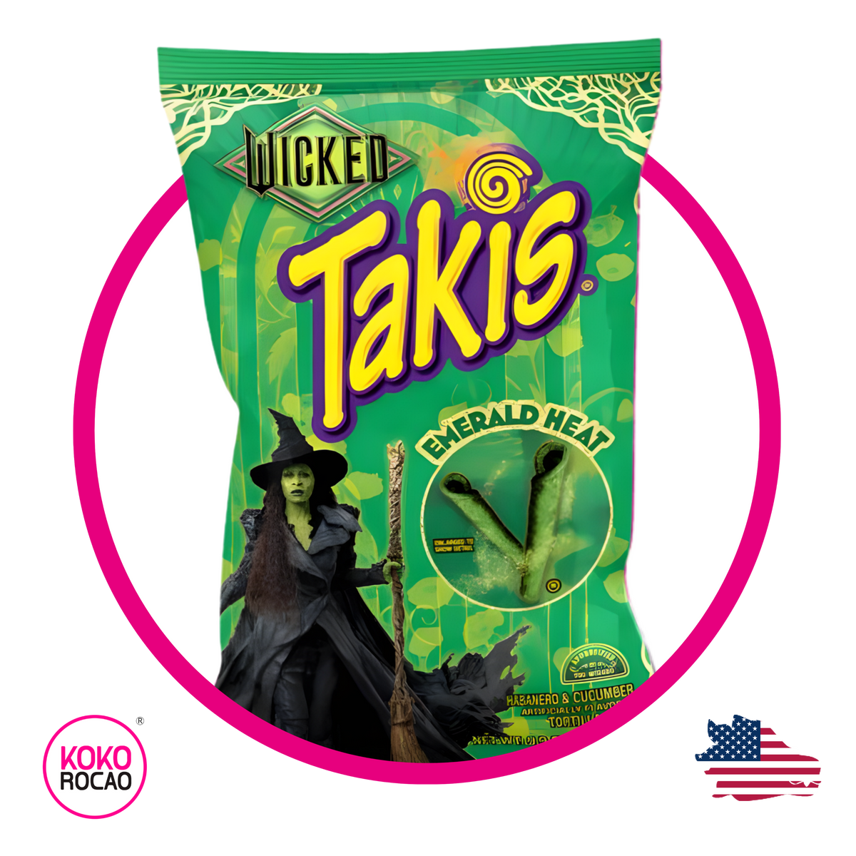 Bolsa de Takis Wicked Emerald Heat 280.7 g