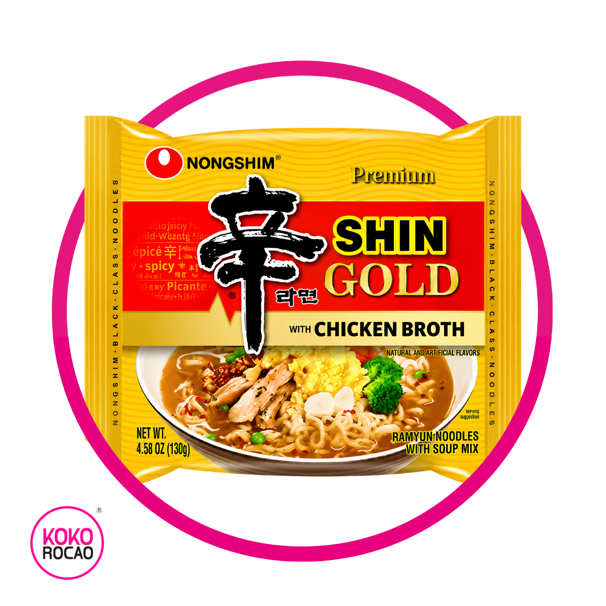 Bolsa de Nongshim Shin Ramyun Gold Chicken Broth 130 g
