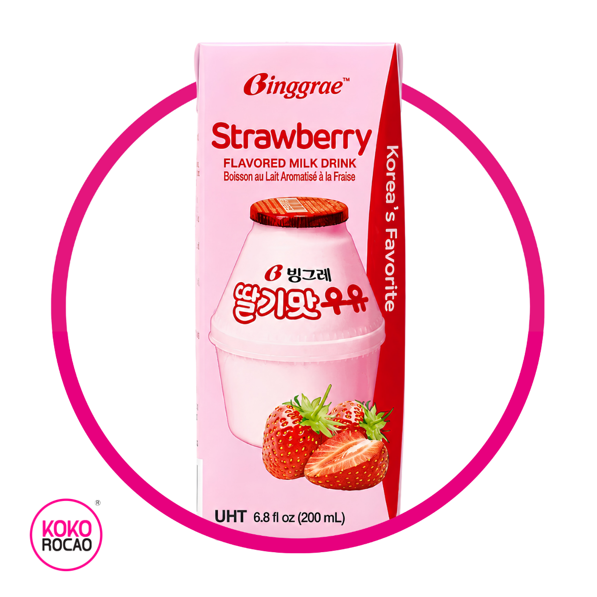 Caja de Binggrae Strawberry 200 ml