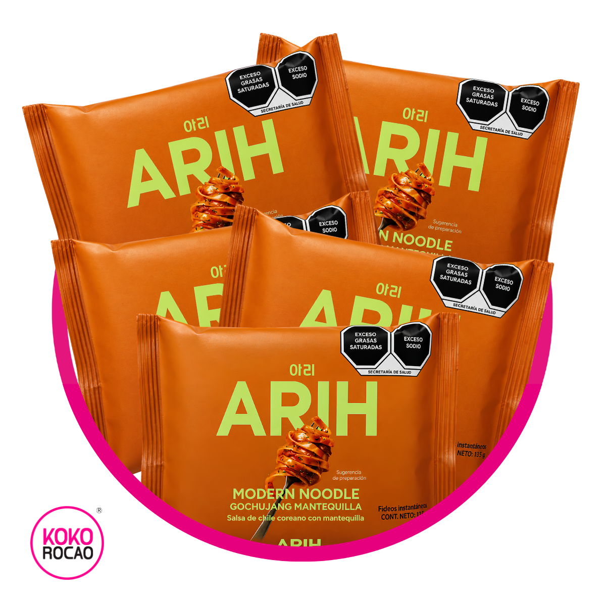 Ramen Coreano Arih 5 pz Gochujang