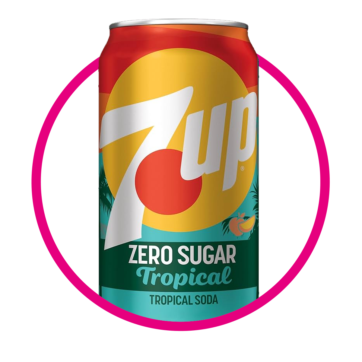 Lata de 7UP Tropical sin Cafeina 355 ml