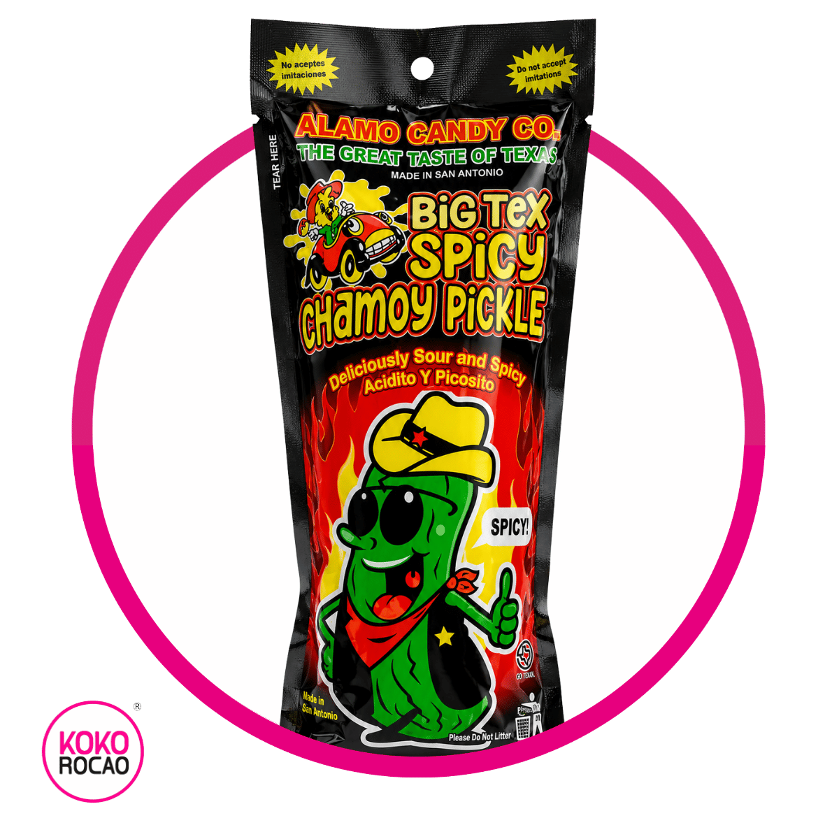Bolsa de Alamo Big Tex Spicy Chamoy Pickle 140 g
