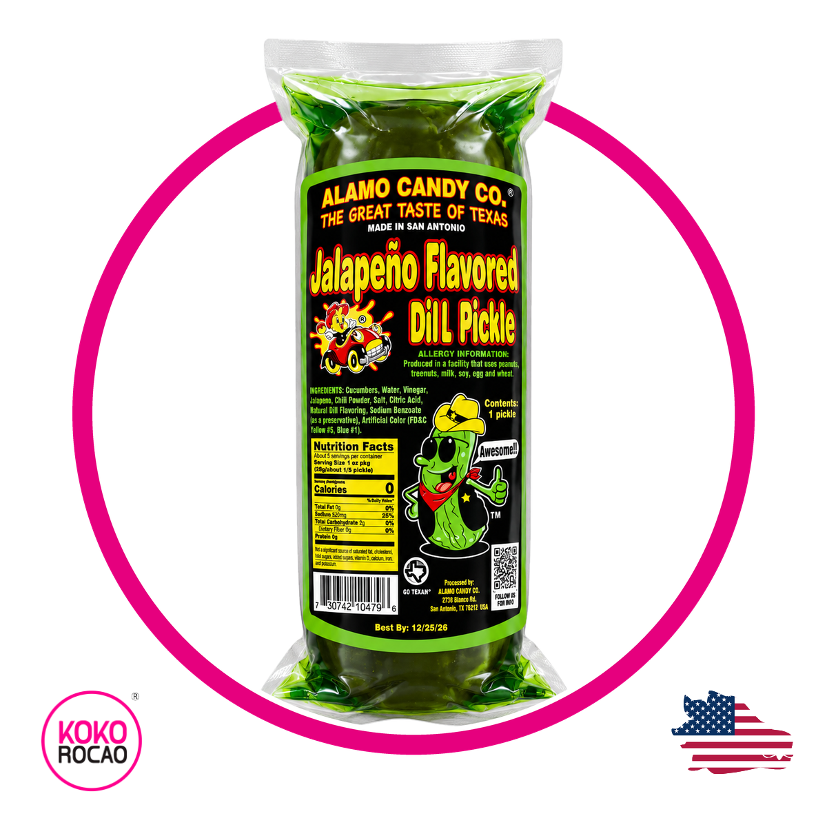 Bolsa de Alamo Big Tex Jalapeño Pickle 140 g