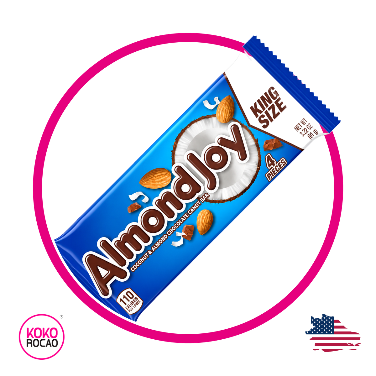 ALMOND JOY KING SIZE CHOCOLATE 91GR