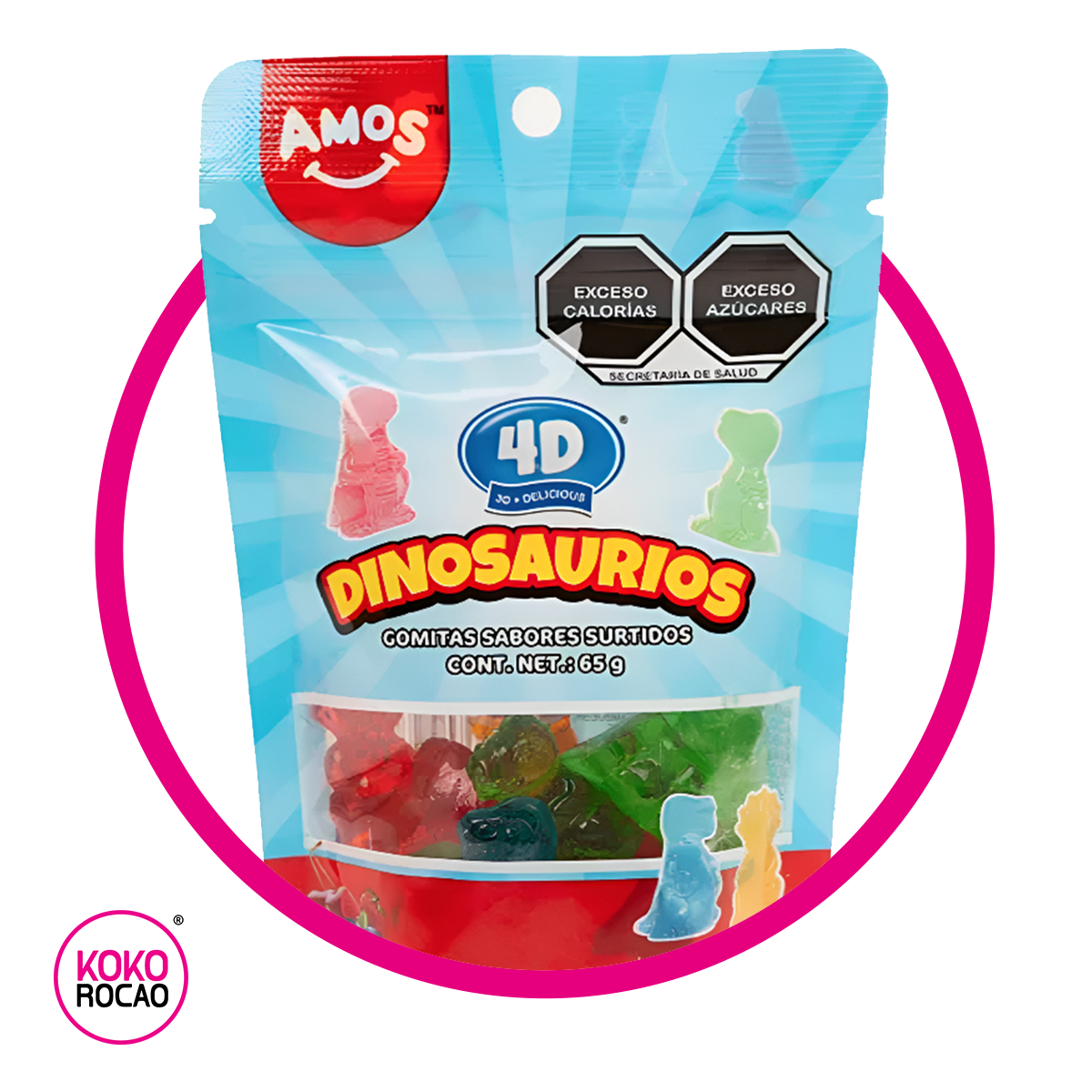 Bolsa de Amos 4D Dinosaurios 65 g