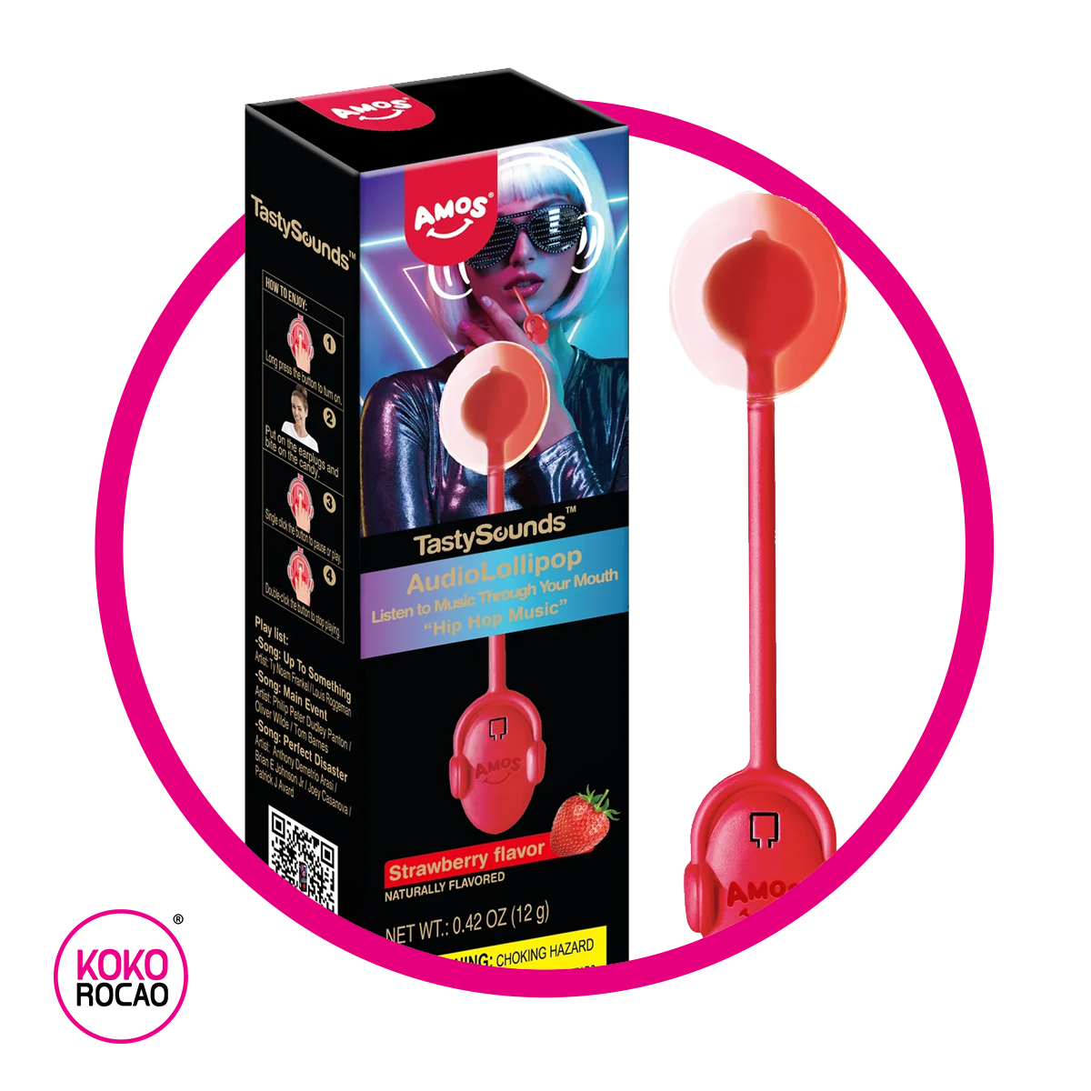 Amos Tasty Sounds Strawberry 12 g