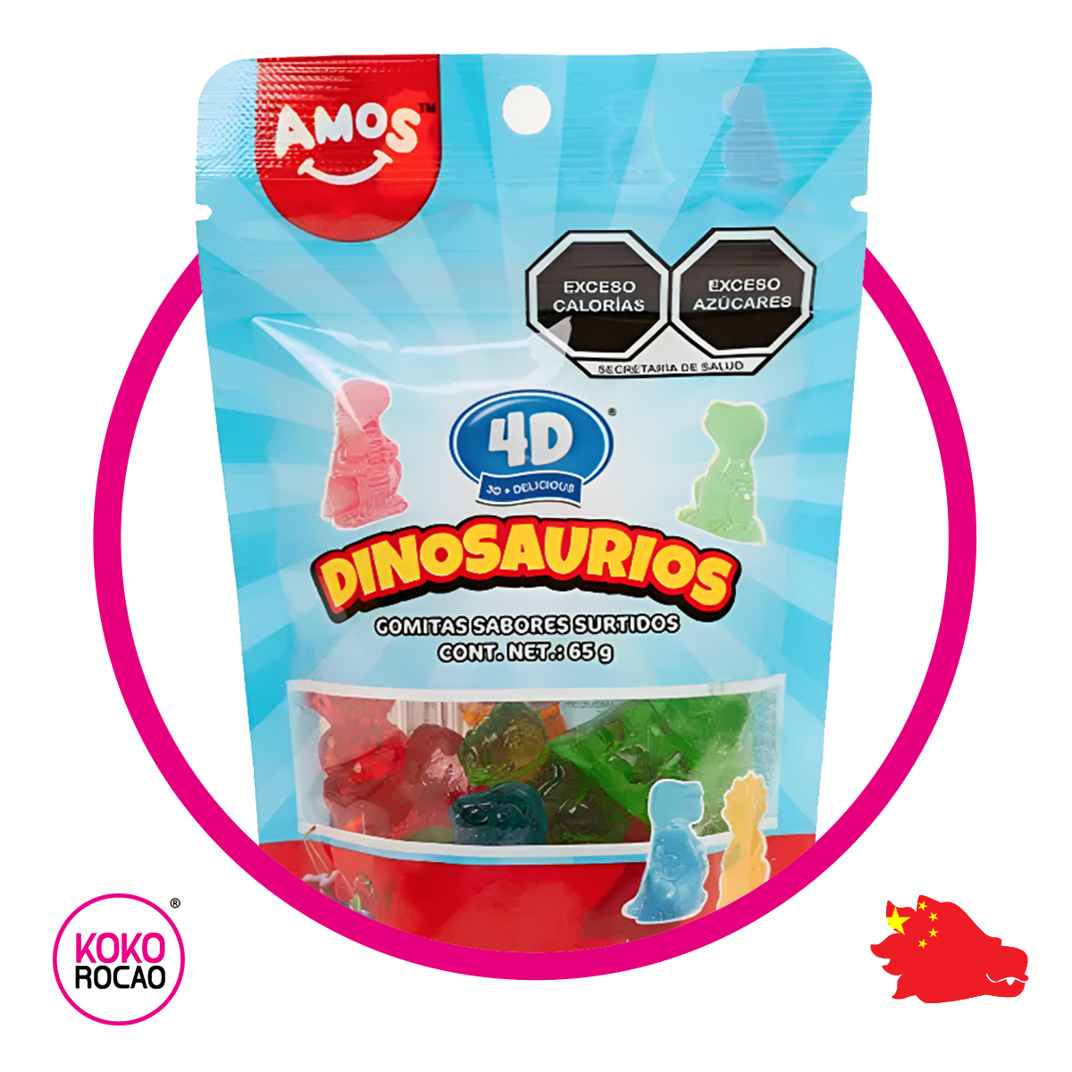 Bolsa de Amos 4D Dinosaurios 65 g