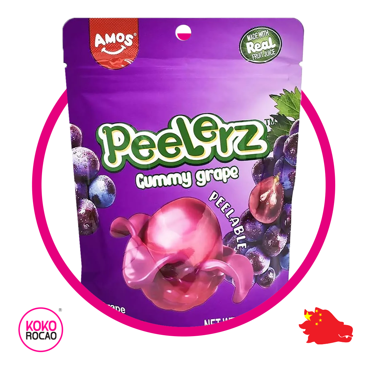 Bolsa de Amos Peelerz Grape 170 g