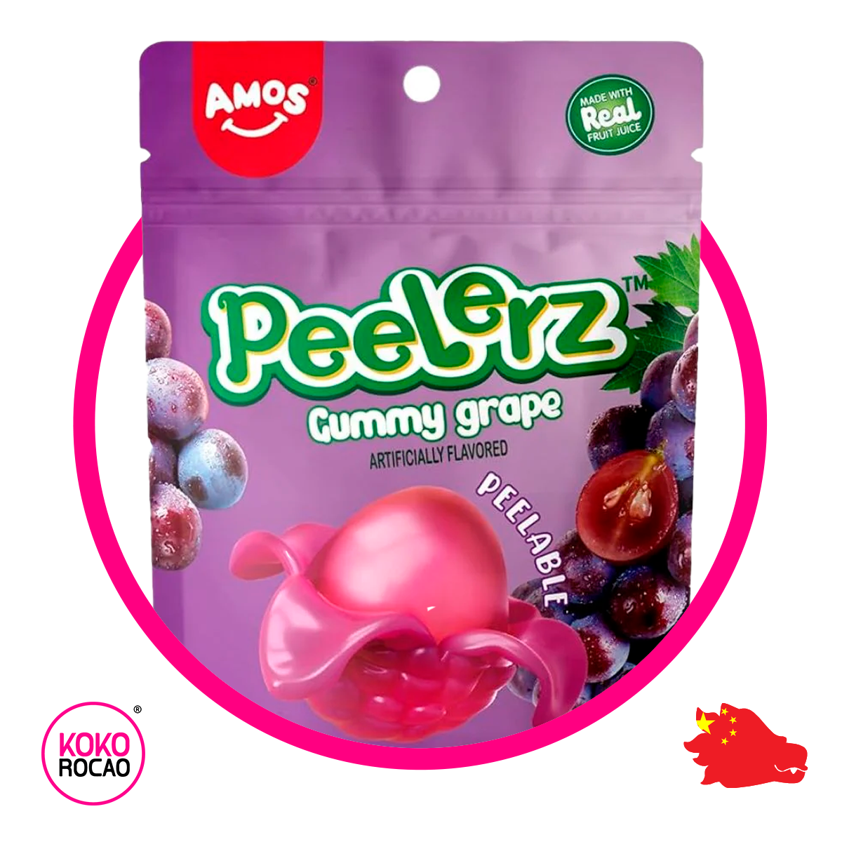 Bolsa de Amos Peelerz Grape 65 g