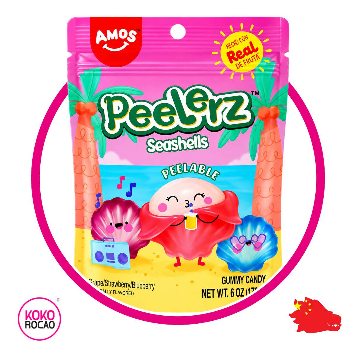 Bolsa de Amos Peelerz Seashells 170 g