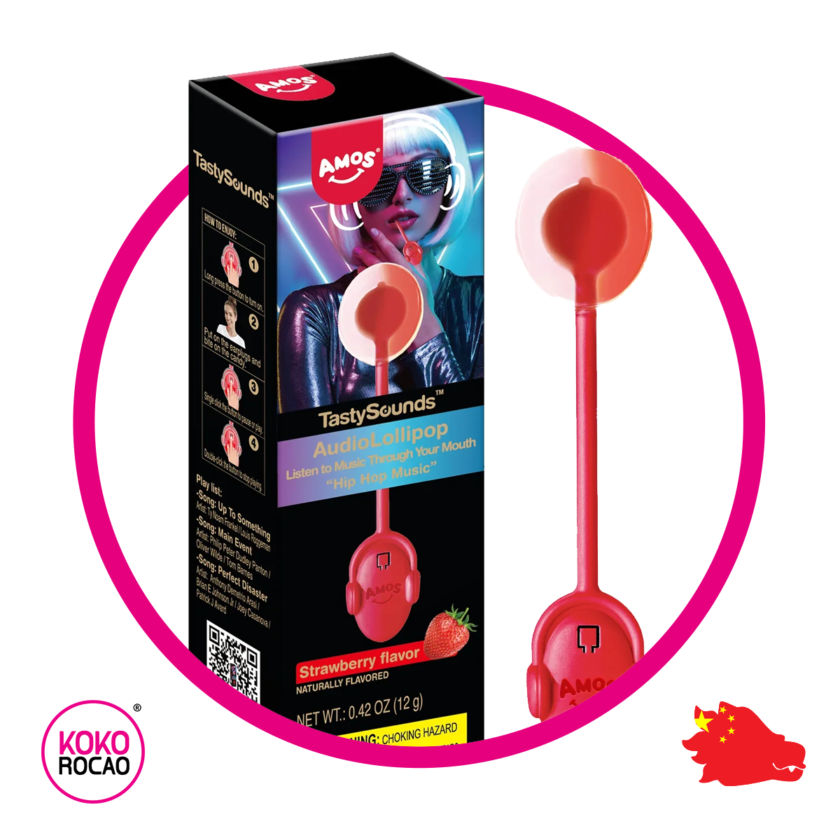 Amos Tasty Sounds Strawberry 12 g