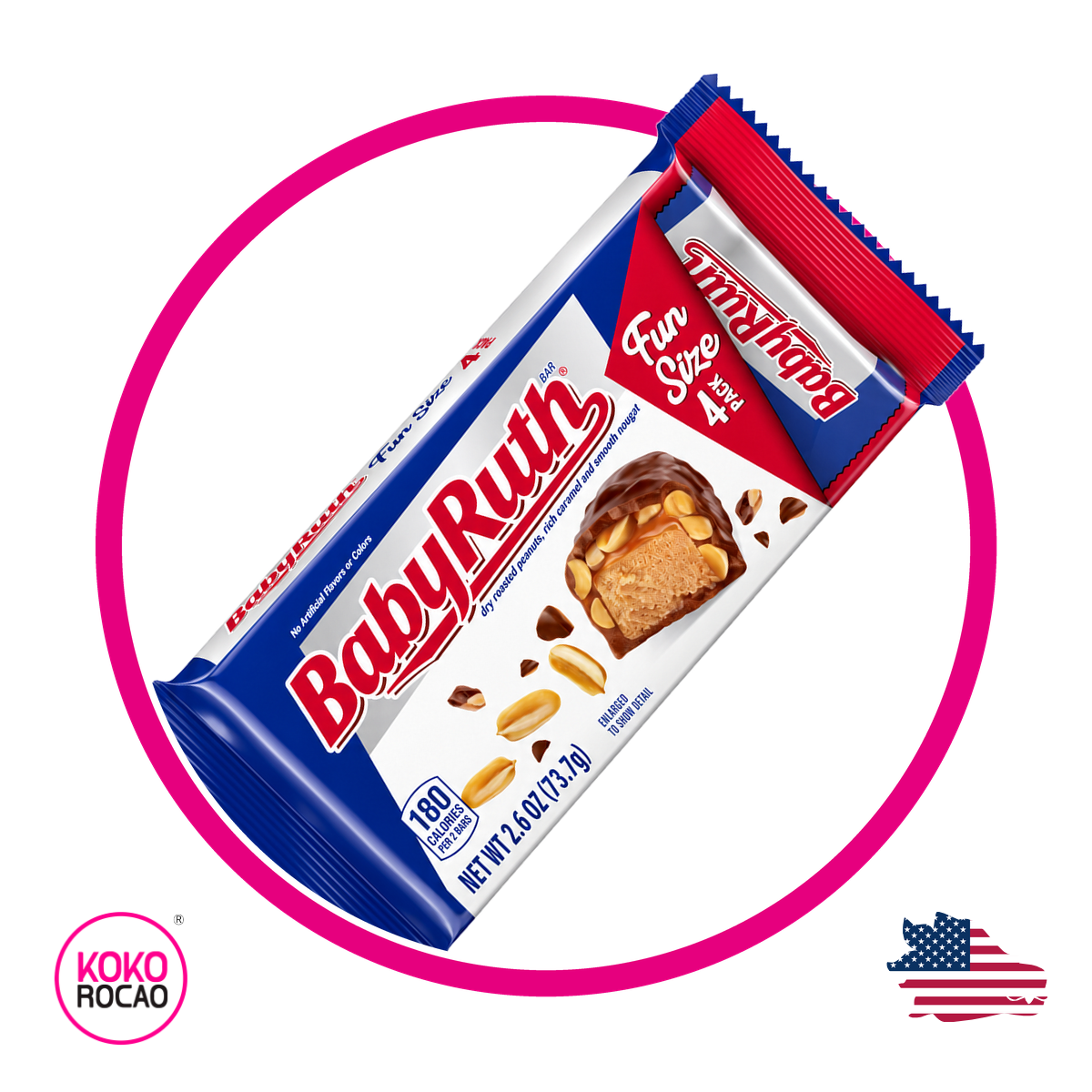 BABY RUTH FUN SIZE CHOCOLATE PIEZA 73.7GR