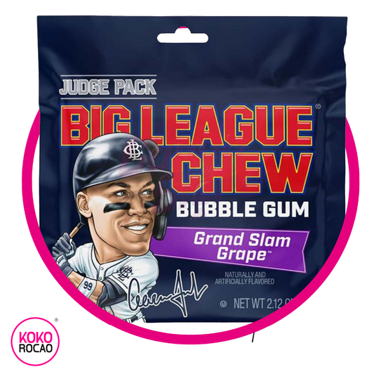 Bolsa de Big League Grand Slam Grape Bubble Gum 60 g