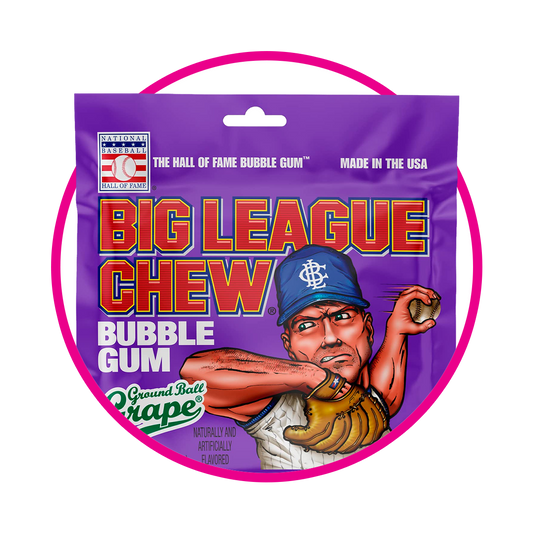 Bolsa de Big League Grape Bubble Gum 60 g