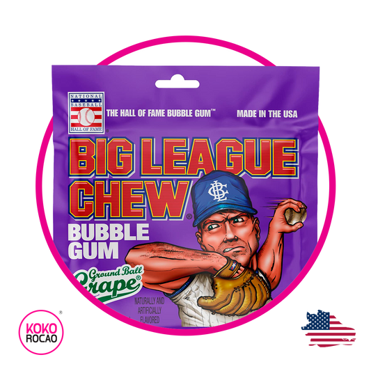 Bolsa de Big League Grape Bubble Gum 60 g
