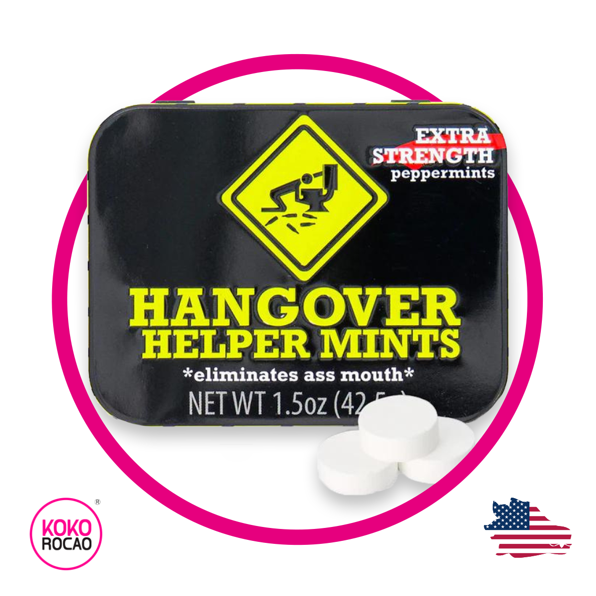 Caja de Boston America Hangover Mints Pill Box 42.50 g