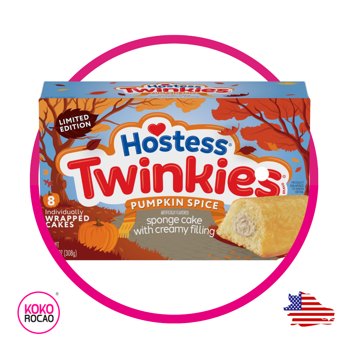 HOSTESS TWINKIES PUMPKIN SPICE CUPCAKE 308GR