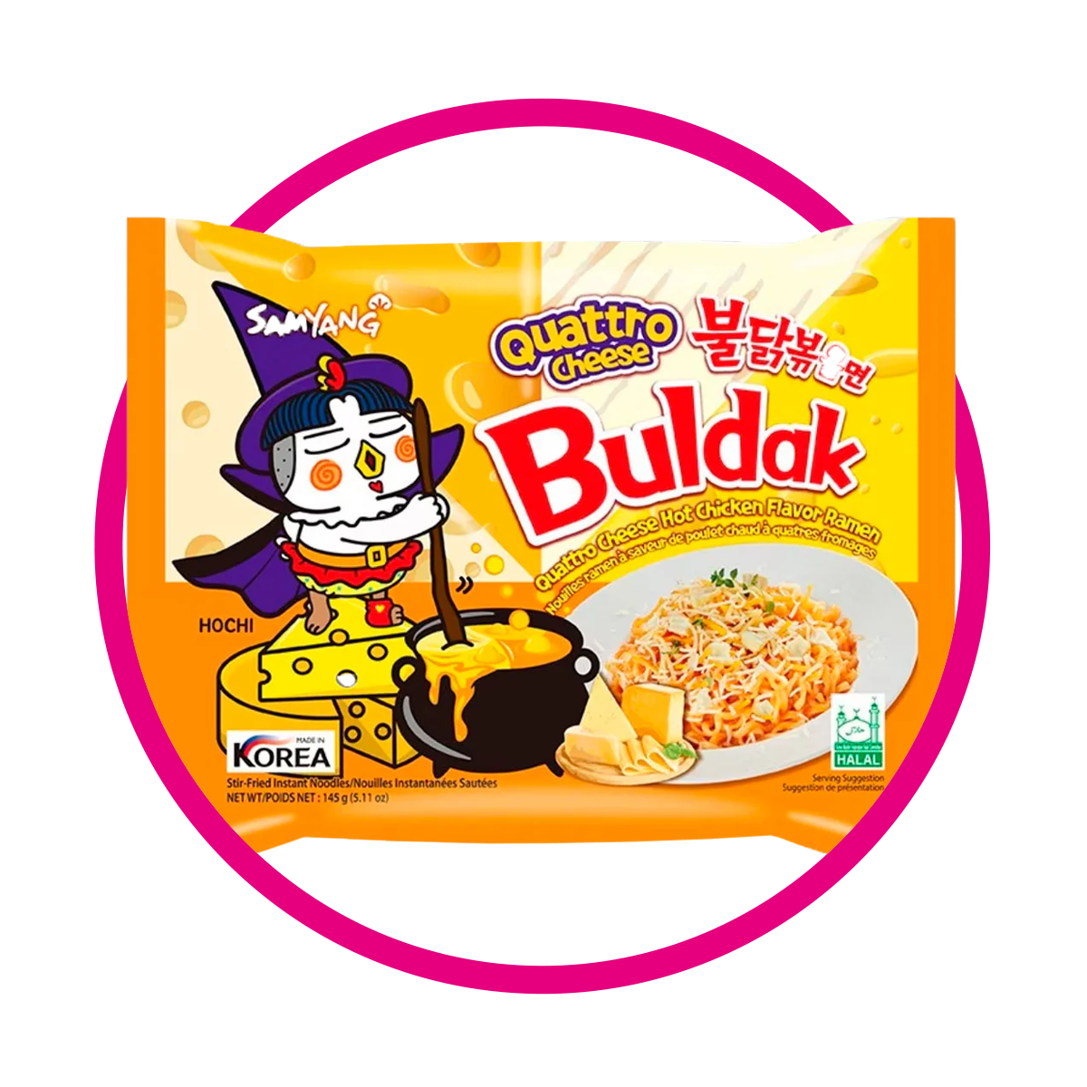 Bolsa de Samyang Buldak Cuatro Quesos 145 g