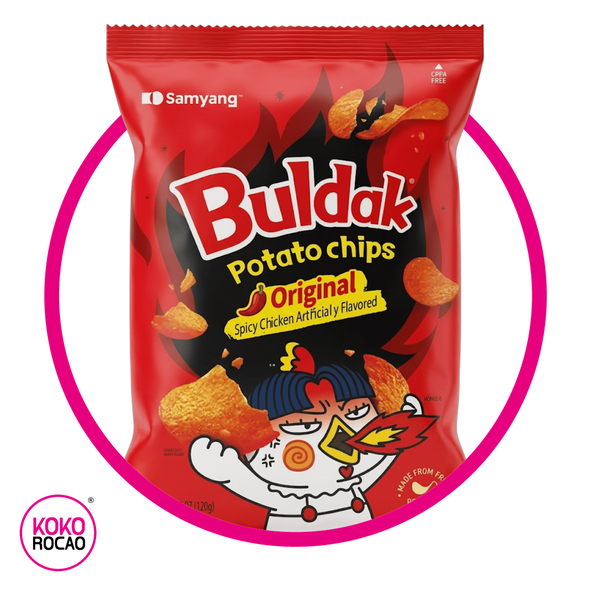 Bolsa de Samyang Buldak Potato Chips Original 120 g