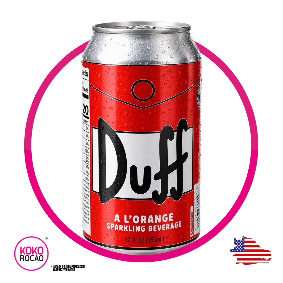 SIMPSONS DUFF ORANGE SODA LATA 355ML
