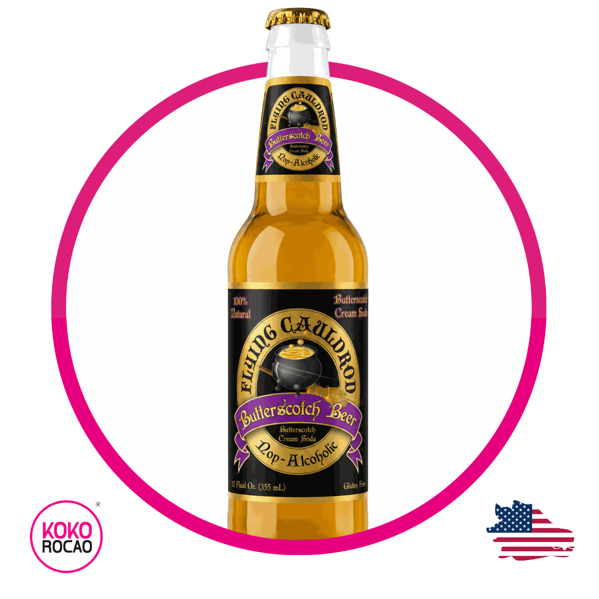 Botella de Butterscotch Harry Potter Butterbeer 355 ml