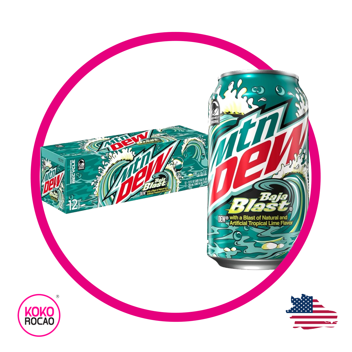 Caja de de MTN Dew Baja Blast 12 Bundle