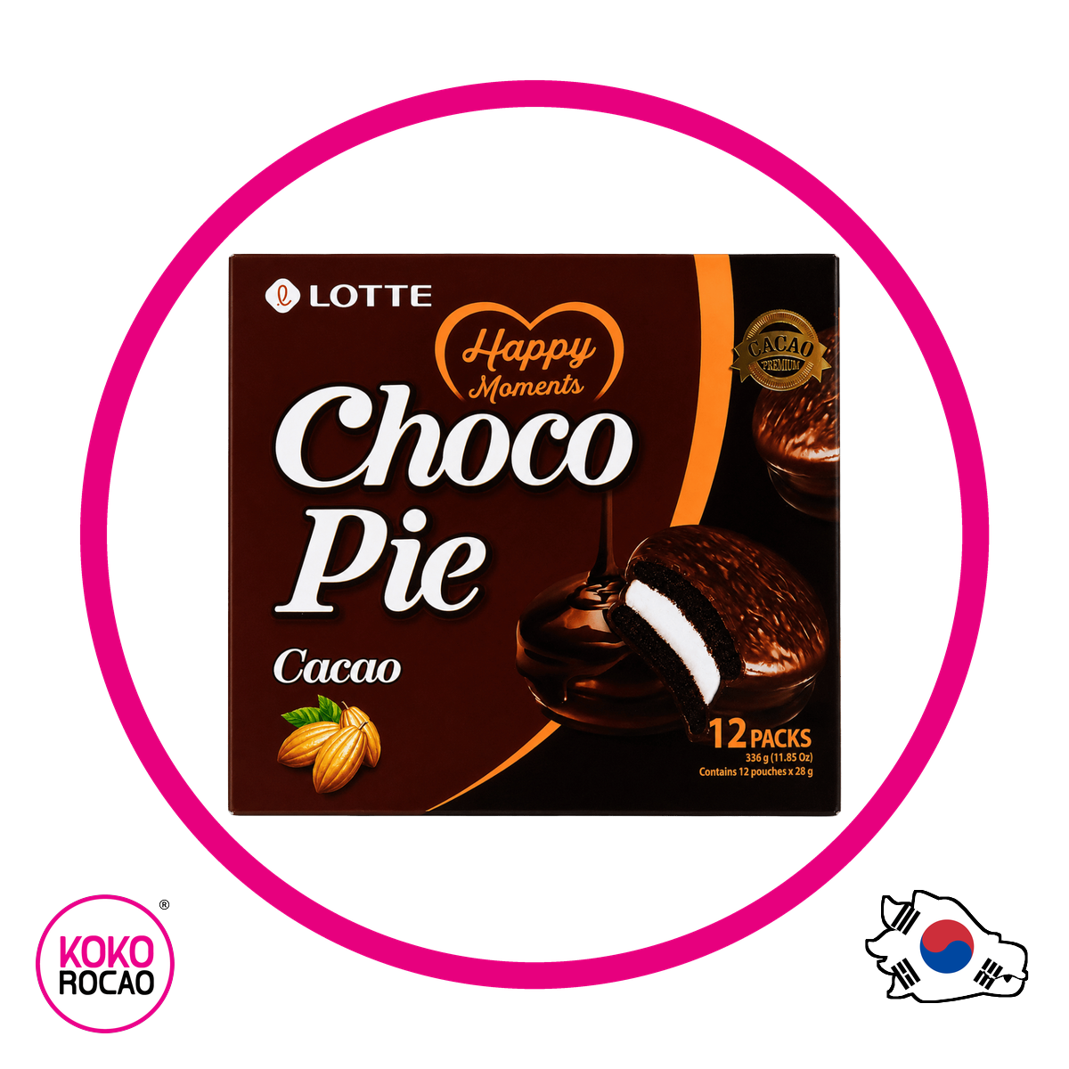 Caja de Lotte Choco Pie Cacao Bundle