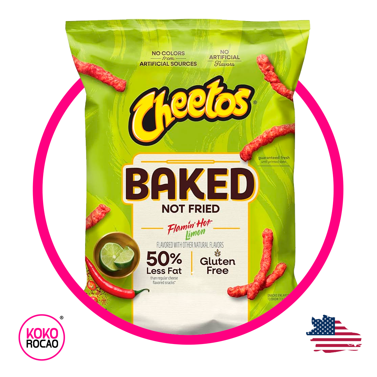 Bolsa de Cheetos Baked Flamin Hot Limon 216.1 g