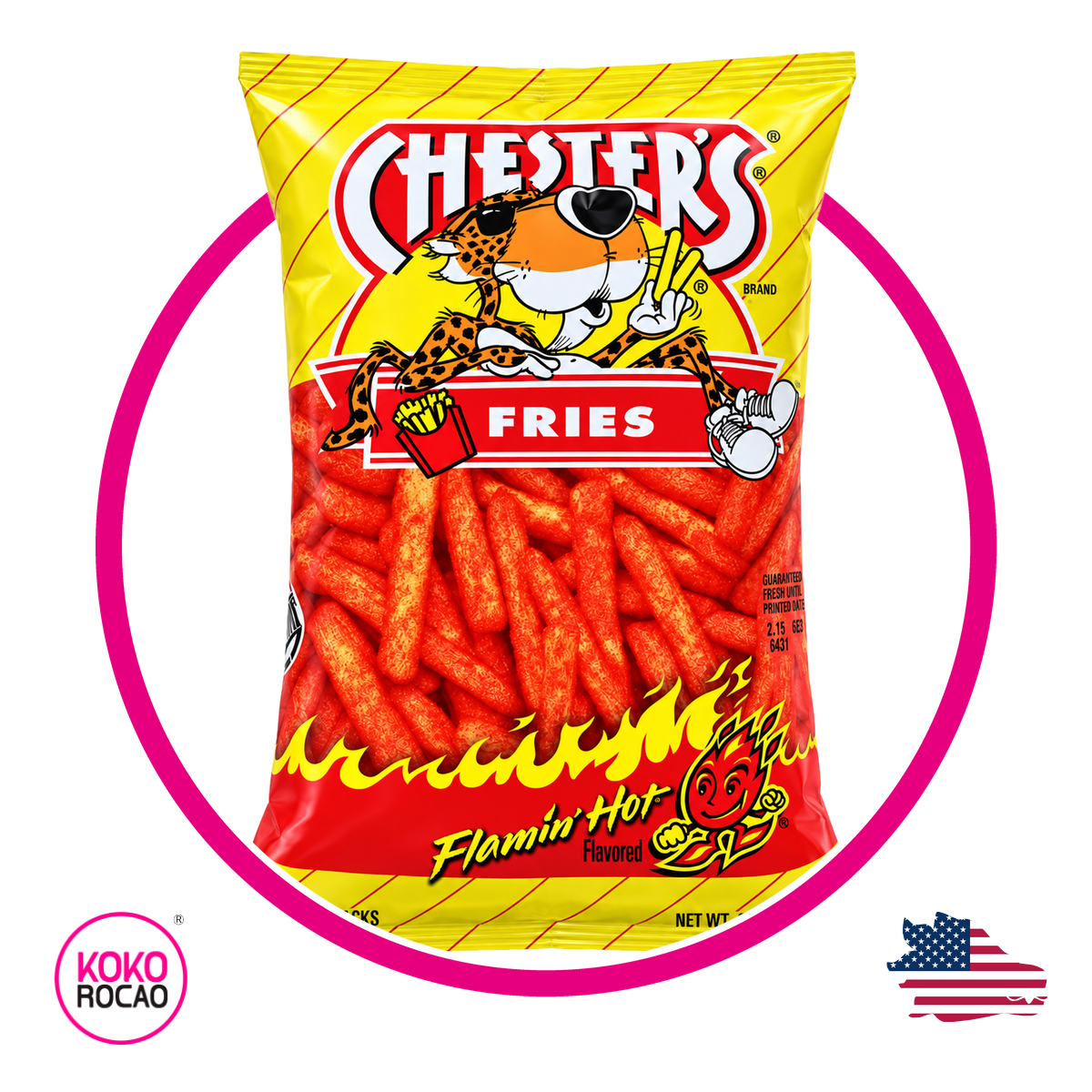 Bolsa de Cheetos Fries Flamin Hot 148.8 g